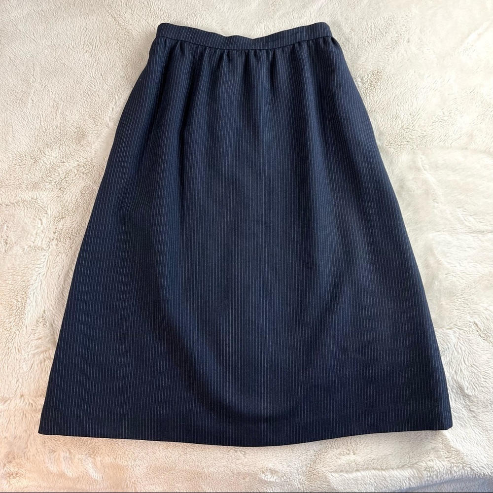 Vintage Wool Pinstripe Skirt